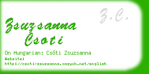 zsuzsanna csoti business card