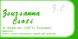 zsuzsanna csoti business card